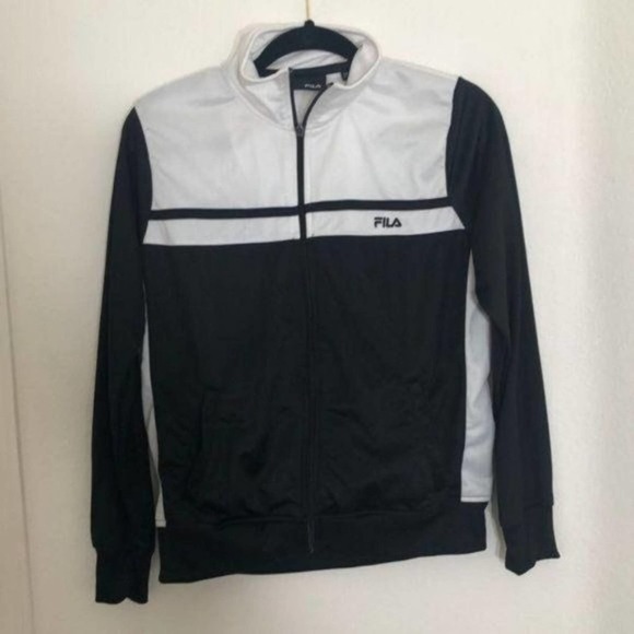 Fila Sport, Black/White Sweat Jacket Medium - Picture 3 of 14